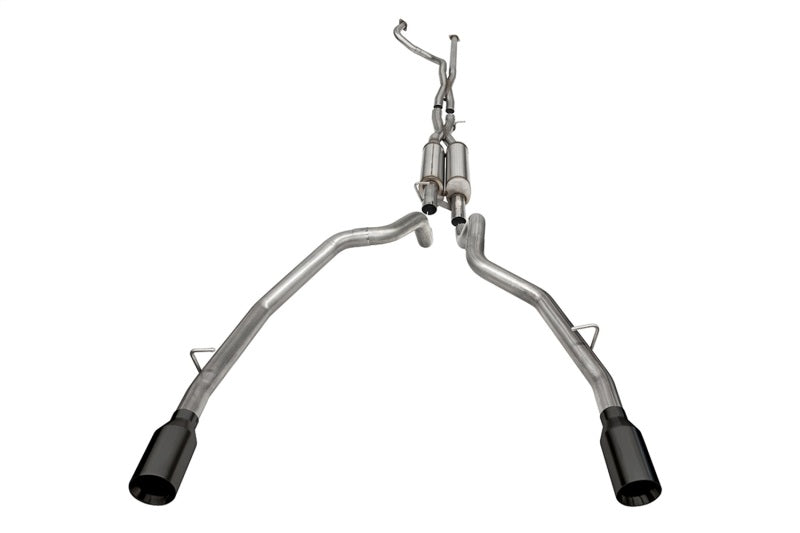 Corsa 21-22 Dodge Ram TRX Crew Cab Xtreme Catback Exhaust Dual Rear Black Tip-Catback-Deviate Dezigns (DV8DZ9)