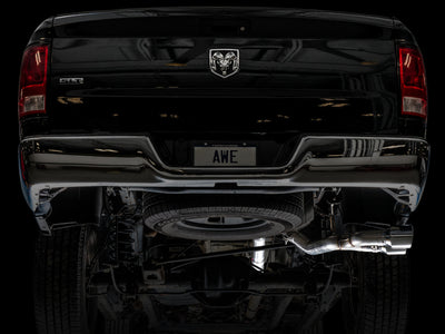 AWE Tuning 09-18 RAM 1500 5.7L (w/o Cutouts) 0FG Single Side Exit Cat-Back Exhaust - Chrome Tips-Catback-Deviate Dezigns (DV8DZ9)