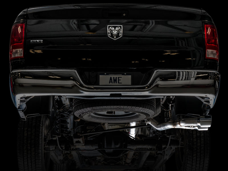 AWE Tuning 09-18 RAM 1500 5.7L (w/o Cutouts) 0FG Single Side Exit Cat-Back Exhaust - Chrome Tips-Catback-Deviate Dezigns (DV8DZ9)