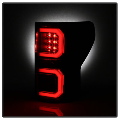 Spyder 07-13 Toyota Tundra V2 Light Bar LED Tail Lights - Smoke ALT-YD-TTU07V2-LB-BSM-Tail Lights-Deviate Dezigns (DV8DZ9)