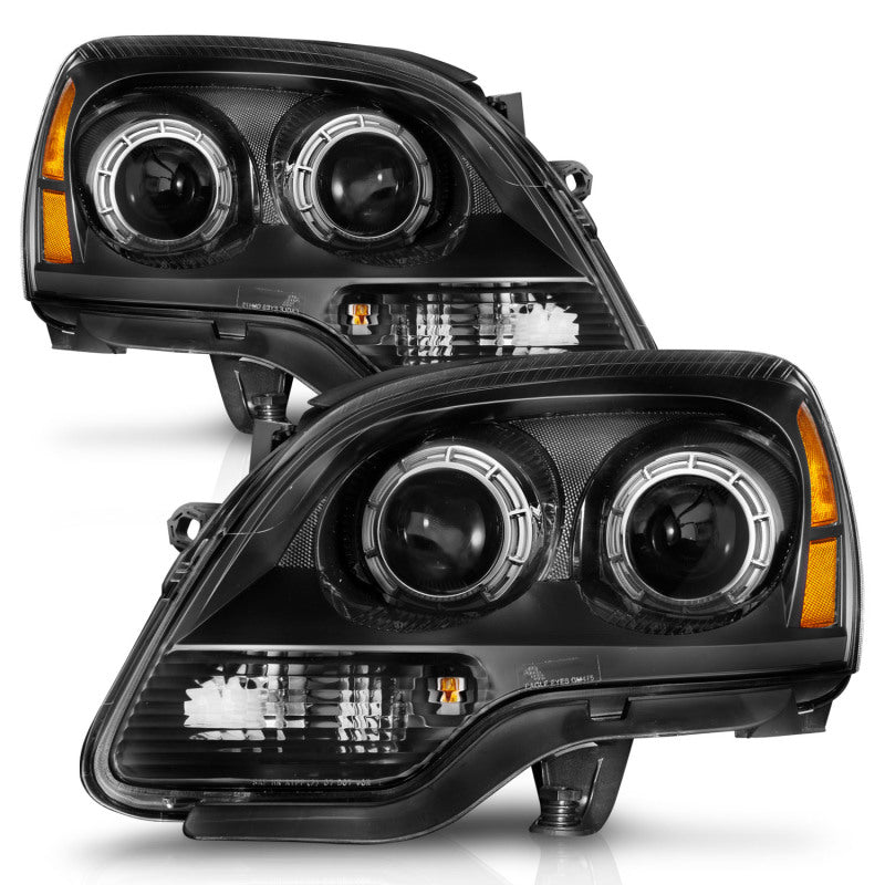 Anzo 99-17 GMC Sierra/Denali Headlights Chrome Amber (w/C Light Bars)-Headlights-Deviate Dezigns (DV8DZ9)