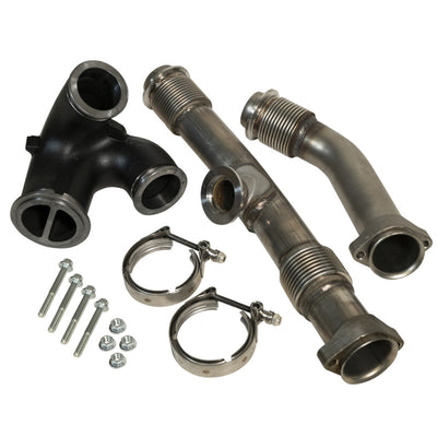 BD Diesel UpPipe Kit - Ford 2004.5-2007 6.0L Powerstroke w/EGR Connector-Connecting Pipes-Deviate Dezigns (DV8DZ9)