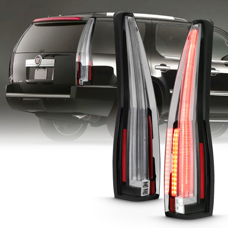 ANZO 2007-2014 Cadillac Escalade Led Taillights Red/Clear-Tail Lights-Deviate Dezigns (DV8DZ9)