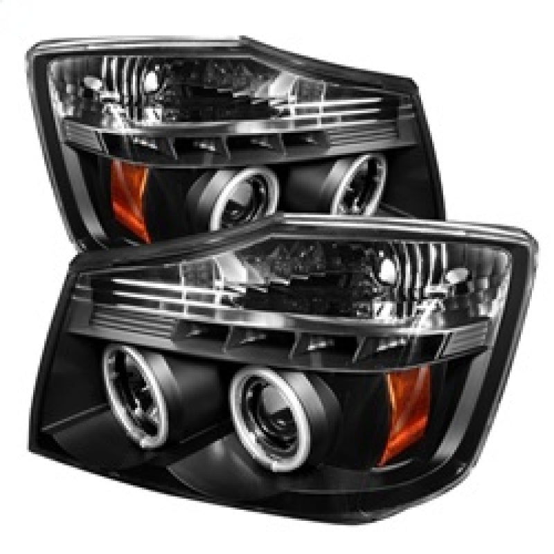 Spyder Nissan Titan 04-14/Armada 04-07 Projector Headlights CCFL Halo LED Blk PRO-YD-NTI04-CCFL-BK-Headlights-Deviate Dezigns (DV8DZ9)