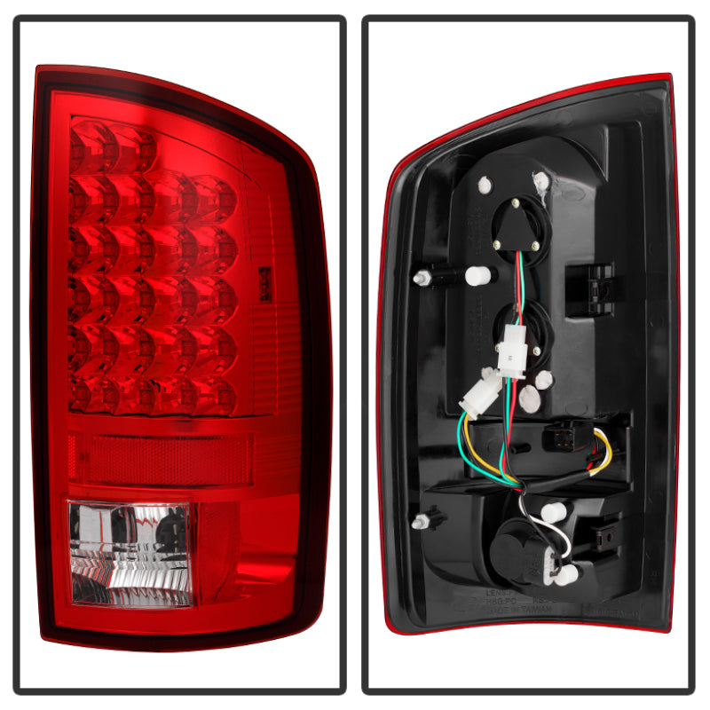 Spyder Dodge Ram 02-06 1500/Ram 2500/3500 03-06 LED Tail Light Red Clear ALT-YD-DRAM02-LED-RC-Tail Lights-Deviate Dezigns (DV8DZ9)