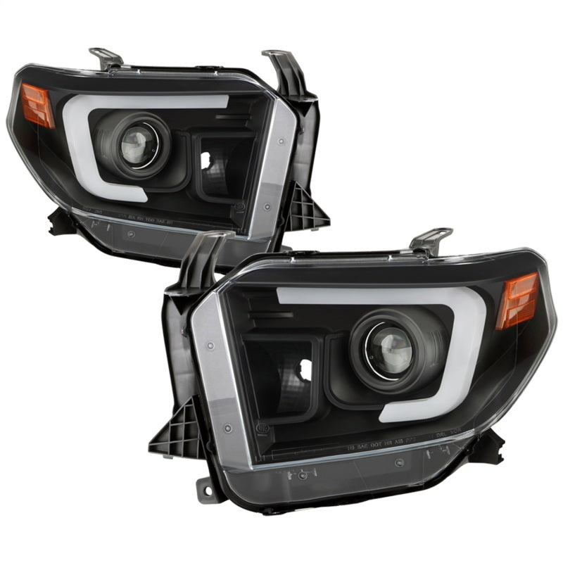 Spyder 14-17 Toyota Tundra(SR/SR5) Light Bar Projector Headlights - LED - Black PRO-YD-TTU14AP-BK-Headlights-Deviate Dezigns (DV8DZ9)