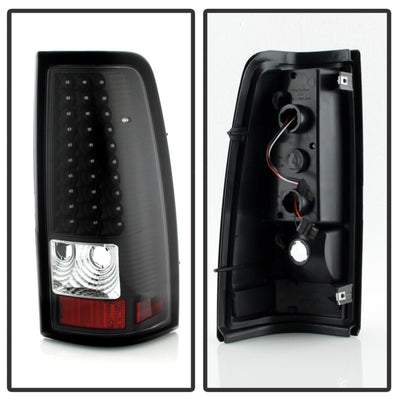 Xtune Chevy Silverado 1500/2500/3500 99-02 LED Tail Lights Black ALT-ON-CS99-LED-BK-Tail Lights-Deviate Dezigns (DV8DZ9)