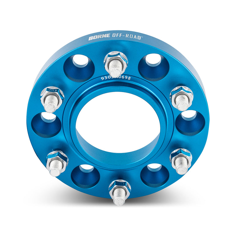 Mishimoto Borne Off-Road Wheel Spacers - 6x139.7 - 78.1 - 25mm - M14x1.5 - Blue-Wheel Spacers & Adapters-Deviate Dezigns (DV8DZ9)