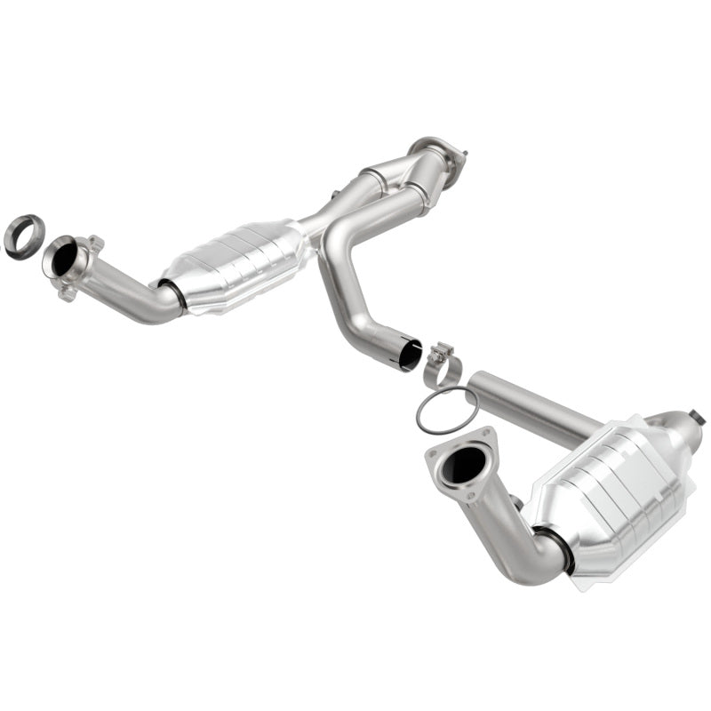 MagnaFlow Conv DF 02-06 Cadillac Escalade / 02-06 Chevy Avalanche 5.3L Dual Conv Y-Pipe Assembly 2WD-Catalytic Converter Direct Fit-Deviate Dezigns (DV8DZ9)