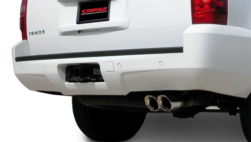 Corsa 07-08 Chevrolet Tahoe 5.3L V8 Polished Sport Cat-Back Exhaust-Catback-Deviate Dezigns (DV8DZ9)