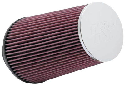 K&N Universal Chrome Filter 3 1/2 inch ID FLG / 6 inch Bottom / 4 1/2 inch CR / 9 inch Length-Air Filters - Universal Fit-Deviate Dezigns (DV8DZ9)