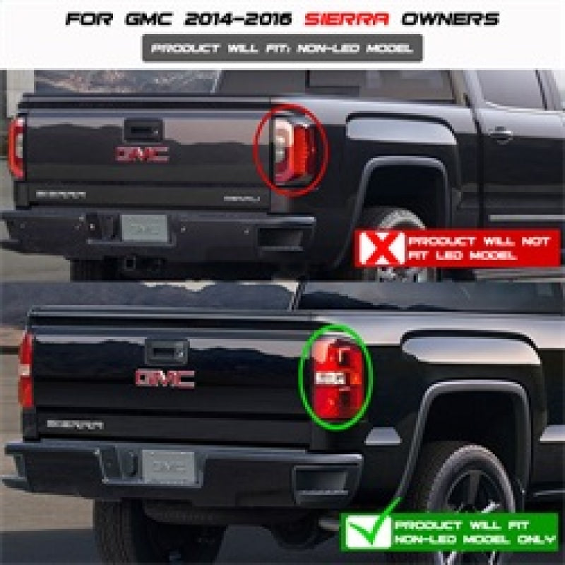 Spyder GMC Sierra 14-16 LED Tail Lights Black Smoke ALT-YD-GS14-LBLED-BSM-Tail Lights-Deviate Dezigns (DV8DZ9)