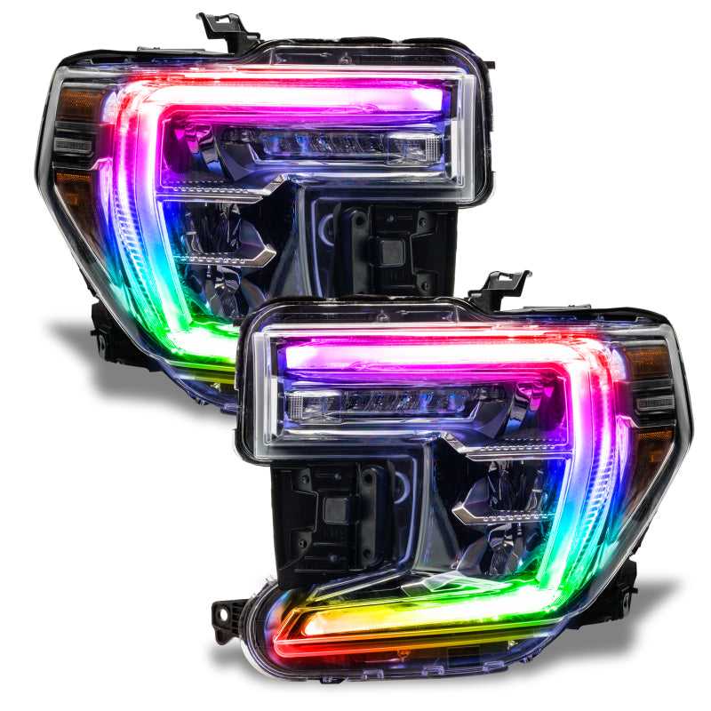 Oracle 19-21 GMC Sierra 1500 RGB+W Headlight DRL Upgrade Kit - ColorSHIFT w/o Cntrl SEE WARRANTY-Headlights-Deviate Dezigns (DV8DZ9)