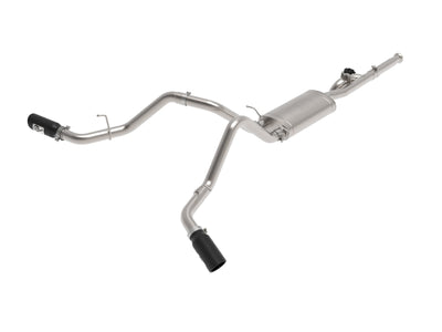 aFe Gemini XV 3in 304 SS Cat-Back Exhaust 09-18 GM Trucks V6-4.3/V8-4.8/5.3L w/ Black Tips-Catback-Deviate Dezigns (DV8DZ9)