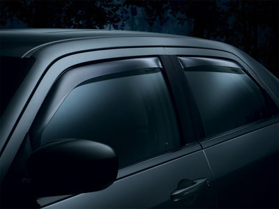 WeatherTech 07+ Toyota Tundra Double Cab Front and Rear Side Window Deflectors - Dark Smoke-Wind Deflectors-Deviate Dezigns (DV8DZ9)