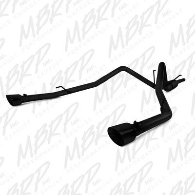 MBRP 09-14 Dodge Ram 1500 5.7L Cat-Back Dual Split Rear (Through Stock Bumper) AL - Black-Catback-Deviate Dezigns (DV8DZ9)