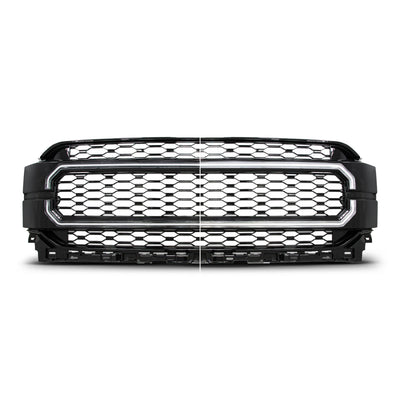 Anzo 21-23 Ford F150 Black Housing Full LED Light Tube Front Grille-Headlights-Deviate Dezigns (DV8DZ9)