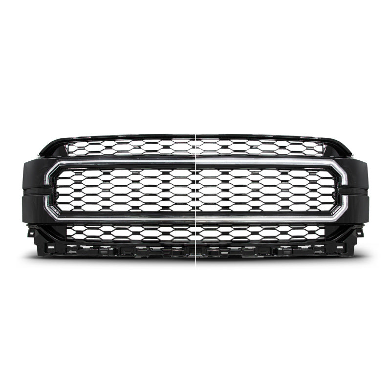 Anzo 21-23 Ford F150 Black Housing Full LED Light Tube Front Grille-Headlights-Deviate Dezigns (DV8DZ9)