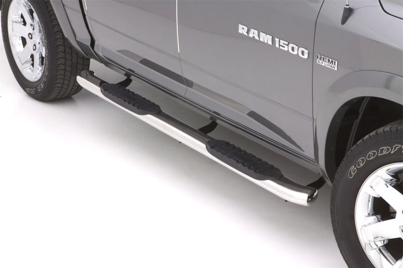 Lund 10-17 Dodge Ram 2500 Crew Cab 5in. Curved Oval SS Nerf Bars - Polished-Nerf Bars-Deviate Dezigns (DV8DZ9)