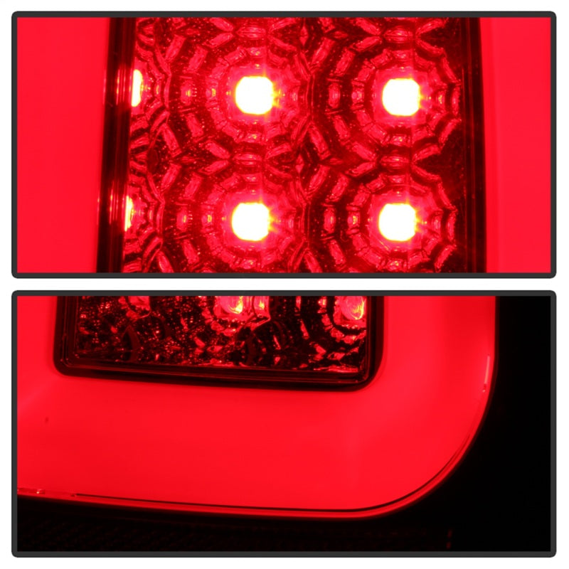 Spyder 97-03 Ford F150 Stylsd. F250 V3 Light Bar LED Tail Lights - Red/Clr ALT-YD-FF15097V3-LBLED-RC-Tail Lights-Deviate Dezigns (DV8DZ9)