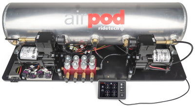 Ridetech RidePro E5 Air Ride Suspension Control System 5 Gallon Dual Compressor AirPod 1/4in Valves-Air Compressor Systems-Deviate Dezigns (DV8DZ9)