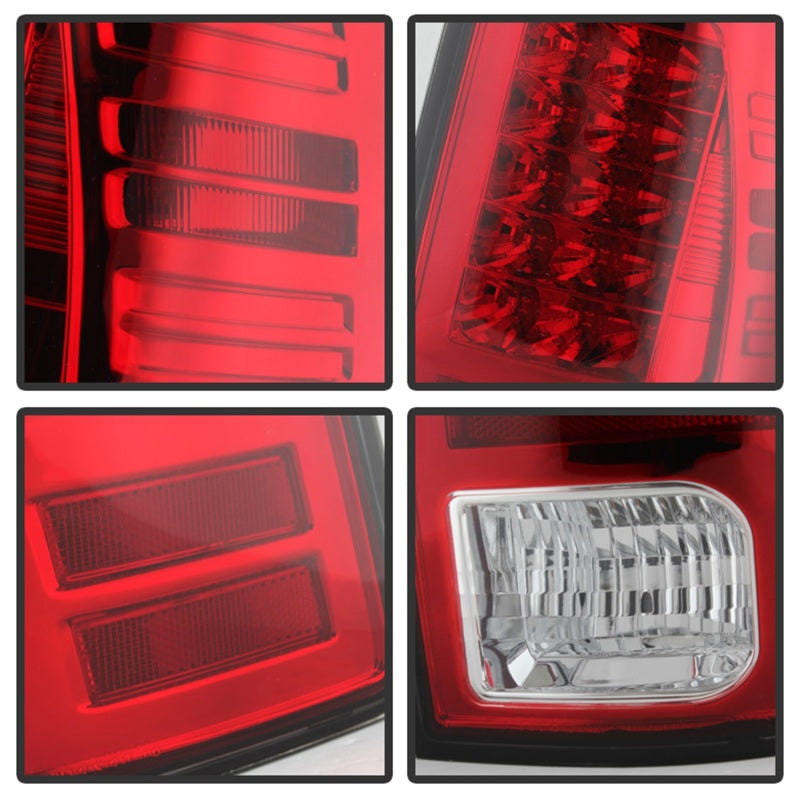 Spyder Dodge Ram 1500 13-14 13-14 LED Tail Lights LED Model only - Red Clear ALT-YD-DRAM13-LED-RC-Tail Lights-Deviate Dezigns (DV8DZ9)