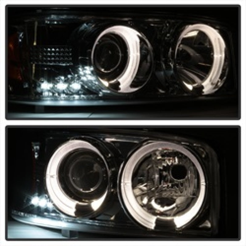 Spyder GMC Sierra 1500/2500/3500 99-06 Projector Headlights LED Halo LED Chrome PRO-YD-CDE00-HL-C-Headlights-Deviate Dezigns (DV8DZ9)