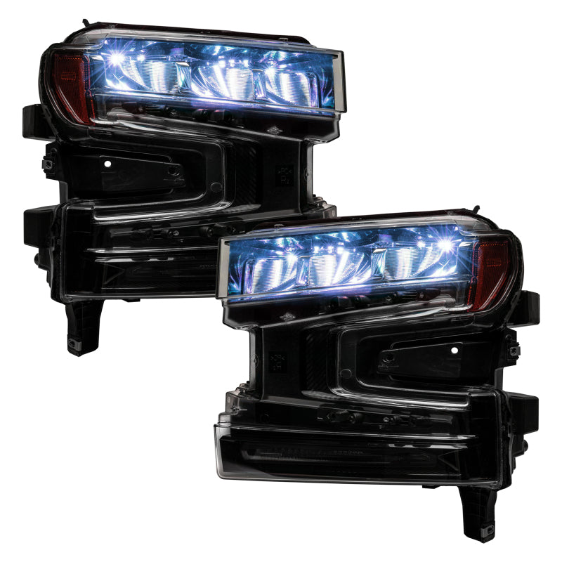 Oracle 19-21 Silverado/Sierra 1500 RGB Demon Eye Headlight Kit - w/o Controller SEE WARRANTY-Headlights-Deviate Dezigns (DV8DZ9)