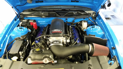 JLT 11-14 Ford Mustang GT (w/Cobra Jet Intake Manifold) Black Text CAI Kit w/Red Filter - Tune Req-Cold Air Intakes-Deviate Dezigns (DV8DZ9)