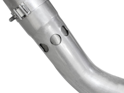 aFe LARGE BORE HD 4in 409-SS DPF-Back Exhaust w/Polished Tip 11-14 Ford Diesel Trucks V8-6.7L (td)-DPF Back-Deviate Dezigns (DV8DZ9)