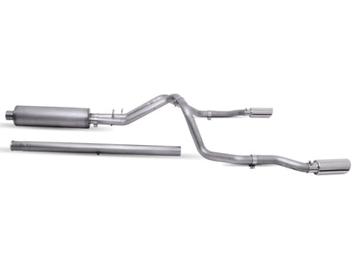 Gibson 19-22 GMC Sierra 1500 Denali 5.3L 3in/2.5in Cat-Back Dual Split Exhaust - Stainless-Catback-Deviate Dezigns (DV8DZ9)