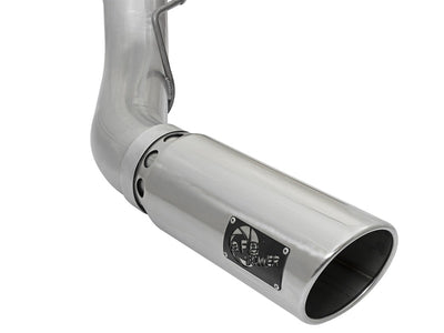 aFe ATLAS 5in DPF-Back Alum Steel Exhaust System w/Polished Tip 2017 Ford Diesel Trucks V8-6.7L (td)-DPF Back-Deviate Dezigns (DV8DZ9)