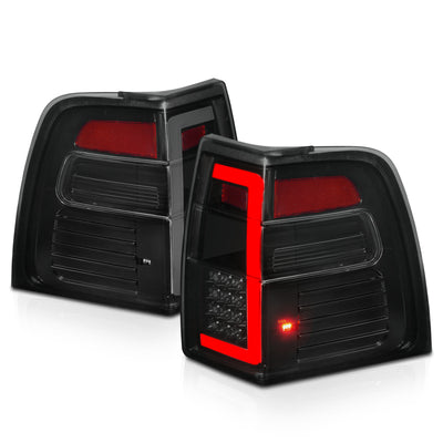 ANZO 07-17 Ford Expedition LED Taillights w/ Light Bar Black Housing Smoke Lens-Tail Lights-Deviate Dezigns (DV8DZ9)