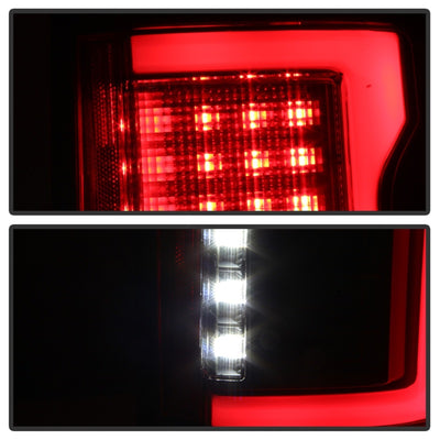 Spyder 15-18 Ford F-150 Light Bar LED Tail Lights (w/Blind Spot) - Black (ALT-YD-FF15015BS-LBLED-BK)-Tail Lights-Deviate Dezigns (DV8DZ9)