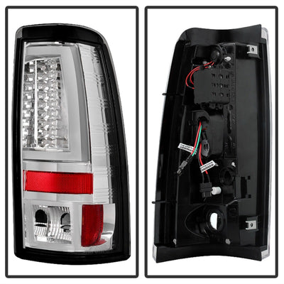 Spyder Chevy Silverado 1500/2500 03-06 Version 2 LED Tail Lights - Chrome ALT-YD-CS03V2-LED-C-Tail Lights-Deviate Dezigns (DV8DZ9)