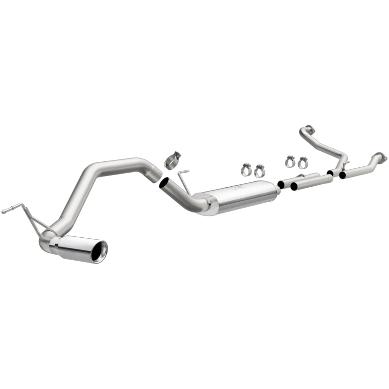 MagnaFlow CatBack 07-15 Nissan Titan V8 LGAS/LFLEX Single MF Polished Stainless Exhaust-Catback-Deviate Dezigns (DV8DZ9)