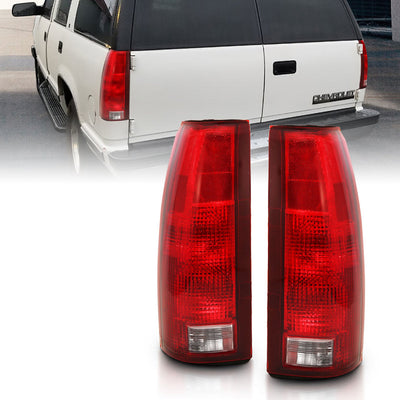 ANZO 1988-1999 Chevy C1500 Taillight Red/Clear Lens w/ Circuit Board(OE Replacement)-Tail Lights-Deviate Dezigns (DV8DZ9)