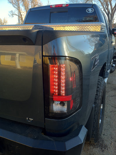 Spyder Chevy Silverado 07-13 LED Tail Lights Blk ALT-YD-CS07-LED-BK-Tail Lights-Deviate Dezigns (DV8DZ9)