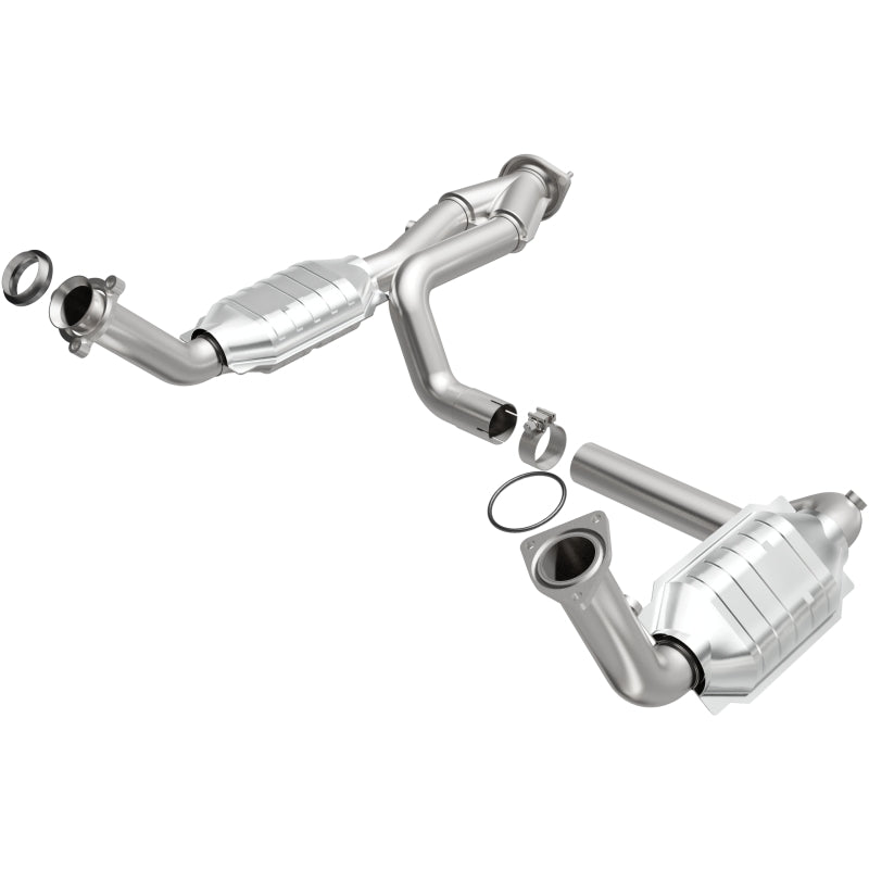 MagnaFlow Conv DF 02-06 Cadillac Escalade / 02-06 Chevy Avalanche 5.3L Dual Conv Y-Pipe Assembly 2WD-Catalytic Converter Direct Fit-Deviate Dezigns (DV8DZ9)