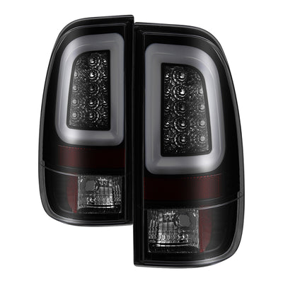 Spyder 08-16 Ford Super Duty F-250 V3 Light Bar LED Tail Lights - Blk Smoke ALT-YD-FS07V3-LBLED-BSM-Tail Lights-Deviate Dezigns (DV8DZ9)