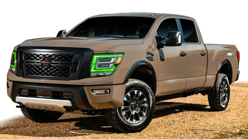 Oracle 21-22 Nissan Titan RGB+W Headlight DRL Upgrade - ColorSHIFT w/ RF Controller SEE WARRANTY-Headlights-Deviate Dezigns (DV8DZ9)