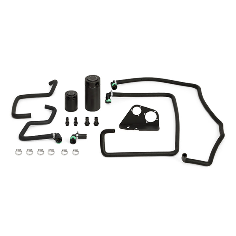 Mishimoto 15-16 Ford F-150 EcoBoost 3.5L Baffled Oil Catch Can Kit - Black-Oil Catch Cans-Deviate Dezigns (DV8DZ9)