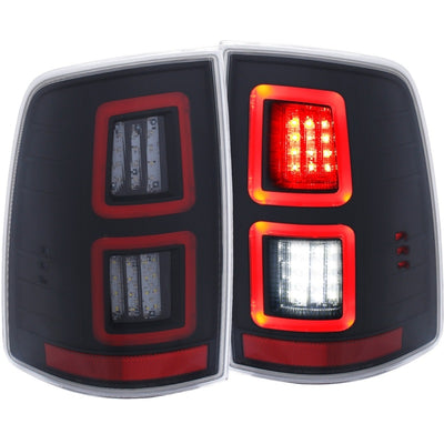 ANZO LED Black 13-17 Dodge Ram 1500/2500/3500 LED Taillights Black-Tail Lights-Deviate Dezigns (DV8DZ9)