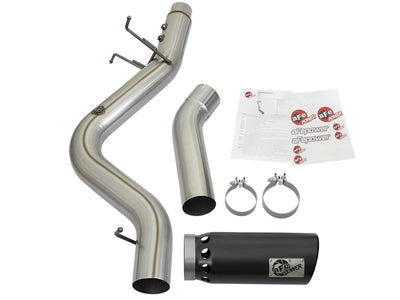 aFe LARGE BORE HD 5in 409-SS DPF-Back Exhaust w/Black Tip 2017 GM Duramax V8-6.6L (td) L5P-DPF Back-Deviate Dezigns (DV8DZ9)