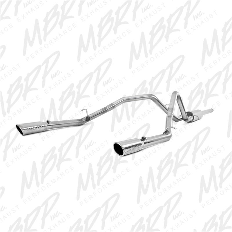 MBRP 14 Chevy/GMC 1500 Silverado/Sierra 4.3L V6/5.3L V8 Dual Split Rear T409 3in Cat Back Exhaust-Catback-Deviate Dezigns (DV8DZ9)