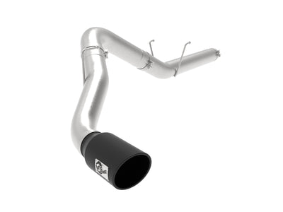 aFe Large Bore-HD 5in 409SS DPF-Back Exhaust System w/Black Tip 19-20 Ram Diesel Trucks L6-6.7L (td)-DPF Back-Deviate Dezigns (DV8DZ9)