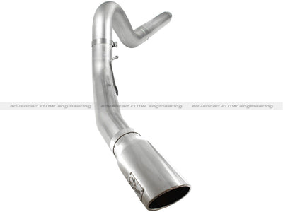 aFe Atlas 5in DPF-Back Aluminized Steel Exh Sys, Ford Diesel Trucks 08-10 V8-6.4L (td) Polished tip-DPF Back-Deviate Dezigns (DV8DZ9)