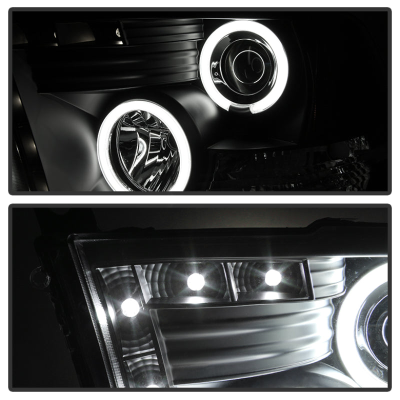 Spyder Dodge Ram 1500 09-14 Projector Headlights Halogen- CCFL Halo LED - Blk PRO-YD-DR09-CCFL-BK-Headlights-Deviate Dezigns (DV8DZ9)