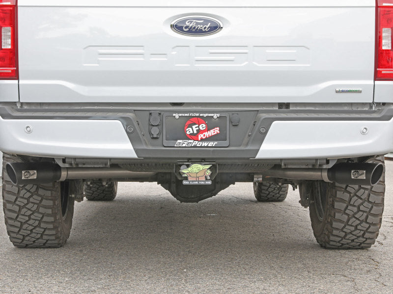 aFe Gemini XV 3in 304 SS Cat-Back Exhaust 2021 Ford F-150 V6 2.7L/3.5L (tt)/V8 5.0L w/ CO Black Tips-Catback-Deviate Dezigns (DV8DZ9)