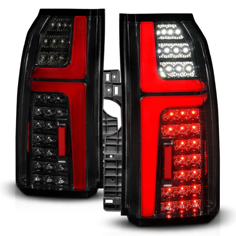 ANZO 15-20 Chevrolet Tahoe Sequential LED Tube Taillights Black-Tail Lights-Deviate Dezigns (DV8DZ9)